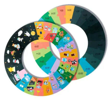 Puzzle-circular-cu-Animalute-Culori-Nuante-diferite-24-piese