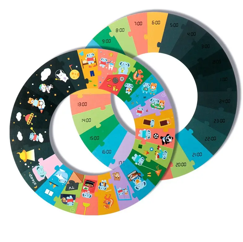 Puzzle-circular-cu-Animalute-Culori-Nuante-diferite-24-piese