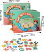 Quiet Book Carte cu activitati cu stickere The Busy Book