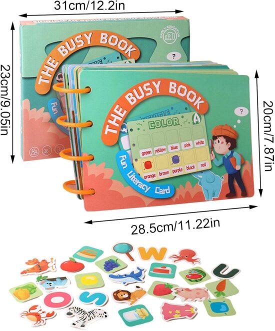 Quiet Book Carte cu activitati cu stickere The Busy Book
