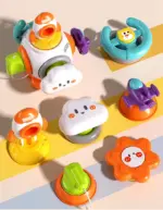 Jucarie interactiva Montessori Minge motrica Busy Board Cub senzorial