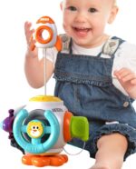 Jucarie interactiva Montessori Minge motrica Busy Board Cub senzorial
