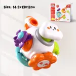 Jucarie interactiva Montessori Minge motrica Busy Board Cub senzorial