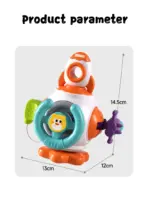 Jucarie interactiva Montessori Minge motrica Busy Board Cub senzorial