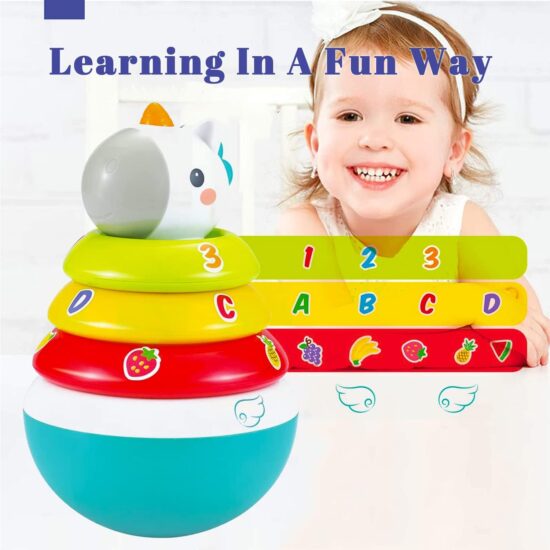 jucarie-piramida-roly-poly-unicorn-stivuire-inele-fructe-litere-cifre