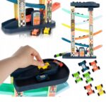 pista-cu-masinute-numerotate-circuit-cu-parcare-7-trasee-colorate