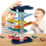 pista-cu-masinute-numerotate-circuit-cu-parcare-7-trasee-colorate