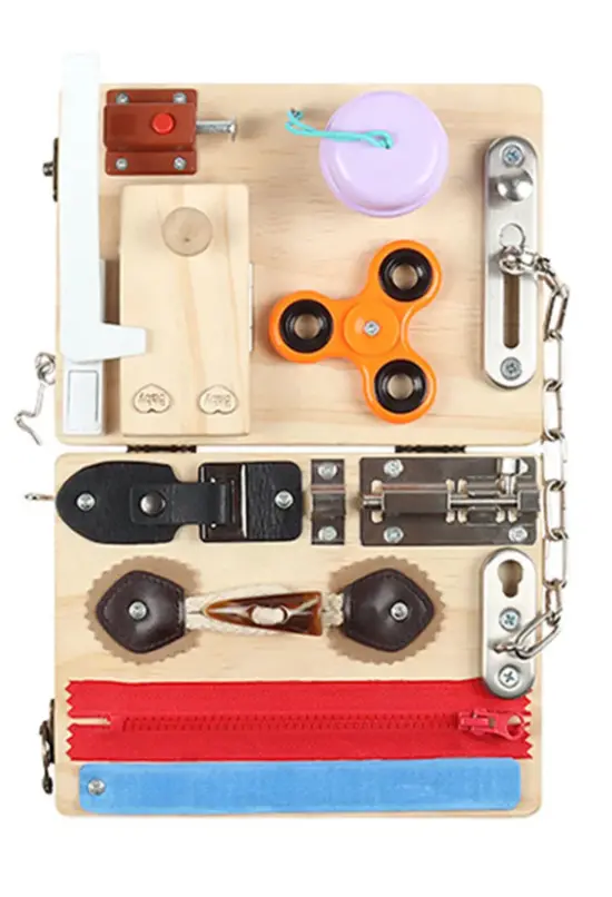 tabla-senzoriala-lemn-placa-montessori-busy-board-spinner