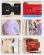 tabla-senzoriala-lemn-placa-montessori-busy-board-spinner