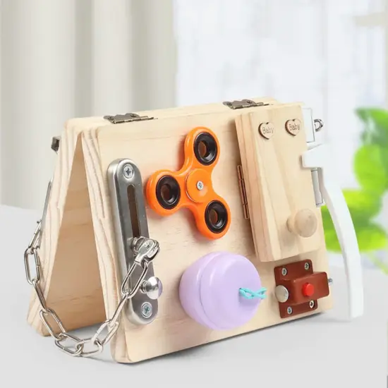 tabla-senzoriala-lemn-placa-montessori-busy-board-spinner