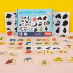 Joc memorie Puzzle educativ potrivire-asociere Jocul umbrelor