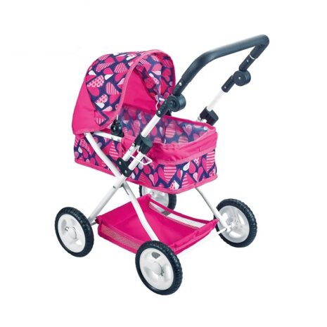 Carucior papusi Jucarie Landou metalic cu suport accesorii