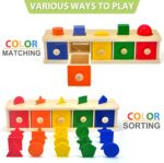 Joc Montessori lemn Sortator forme si culori Cutia permanentei