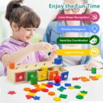 Joc Montessori lemn Sortator forme si culori Cutia permanentei