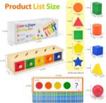 Joc Montessori lemn Sortator forme si culori Cutia permanentei