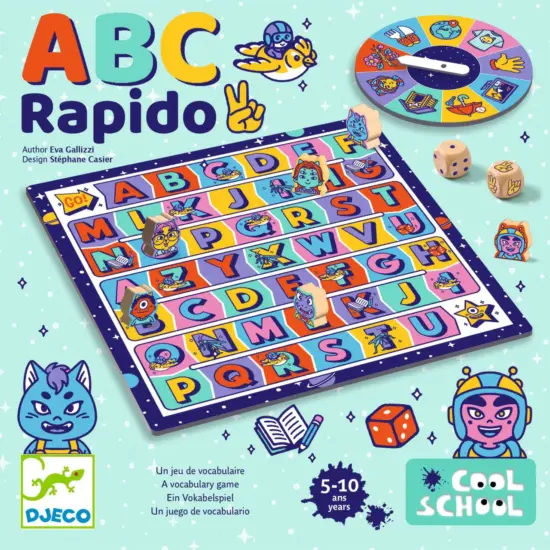 Joc educativ ABC Rapido Ruleta cu tematici diferite Djeco