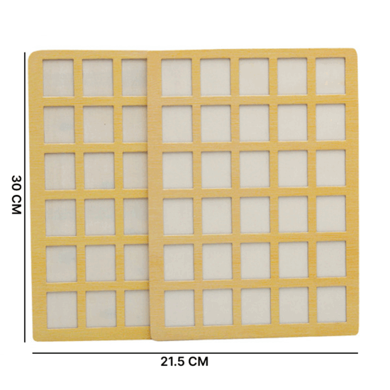 Joc pentru memorie educativ Fructe Cifre Animale din lemn