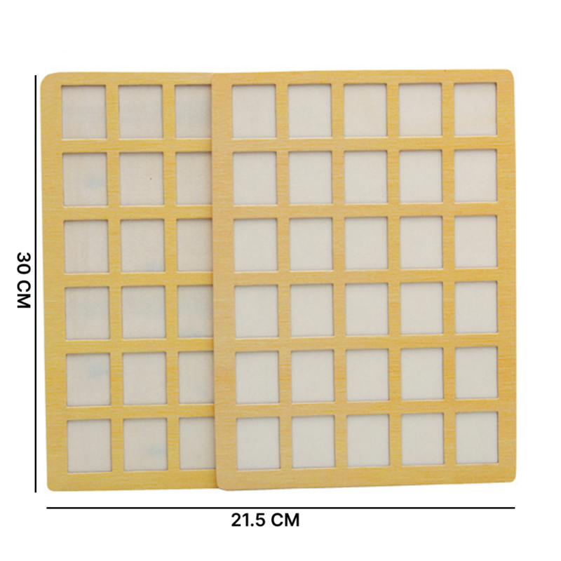 Joc pentru memorie educativ Fructe Cifre Animale din lemn