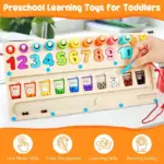 Jucarie Sortator Montessori lemn Puzzle si Activitati motrice