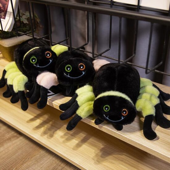 Jucarie din plus Paianjen de Halloween cu picioruse colorate