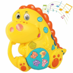 Jucarie interactiva bebe Dinozaur muzical cu Lumini si activitati