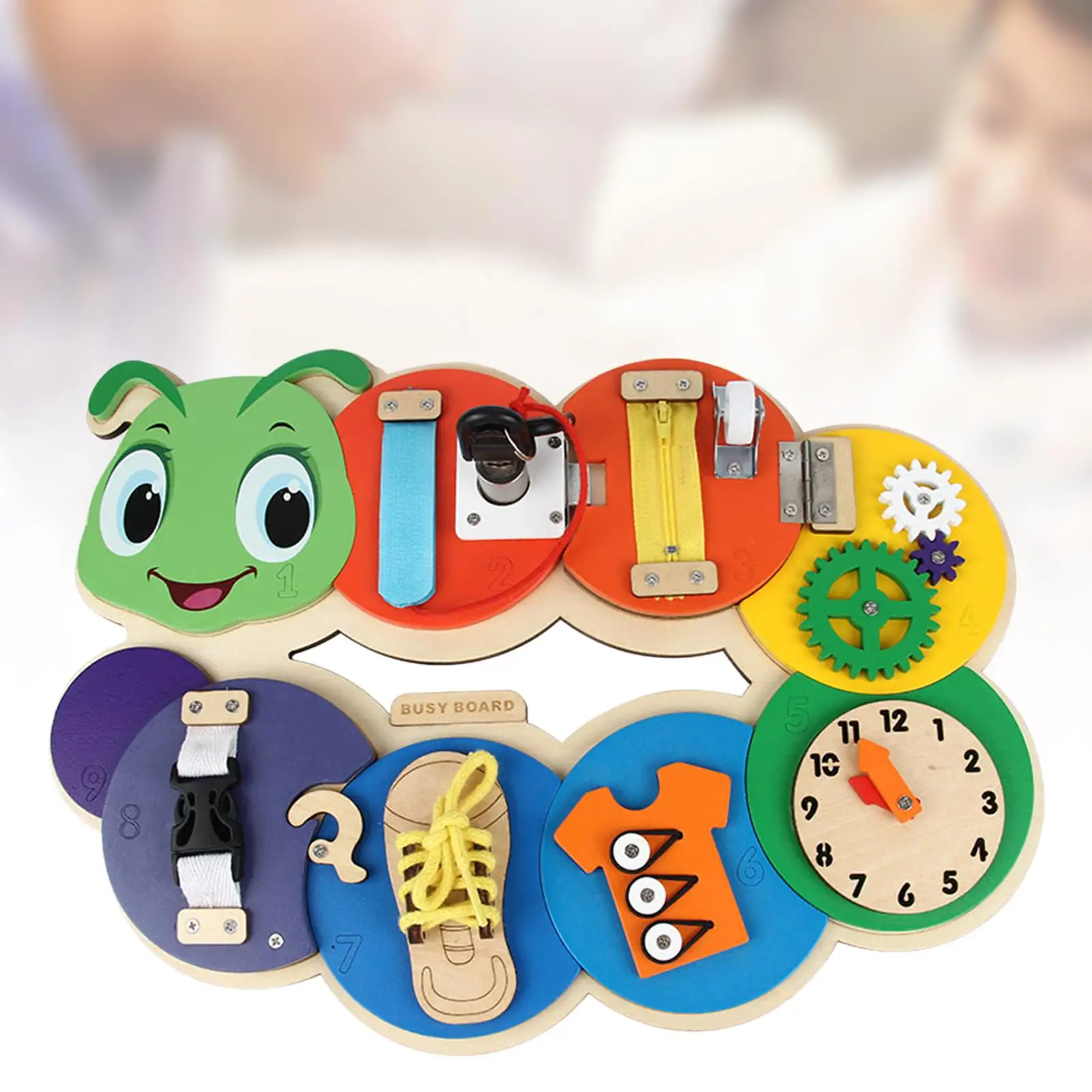 Placa Montessori Busy Omida cu activitati Educative Incuietori