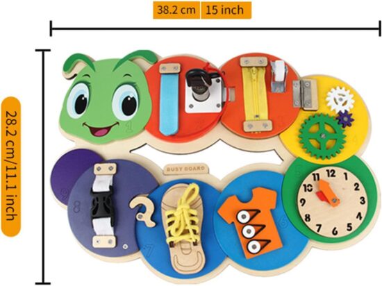 Placa Montessori Busy Omida cu activitati Educative Incuietori