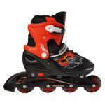 Set Role Reglabile Negru-rosu cu Roti din silicon copii-adulti