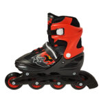 Set Role Reglabile Negru-rosu cu Roti din silicon copii-adulti