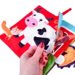 carte-textila-moale-senzoriala-bebe-animale-diferite-cu-codita