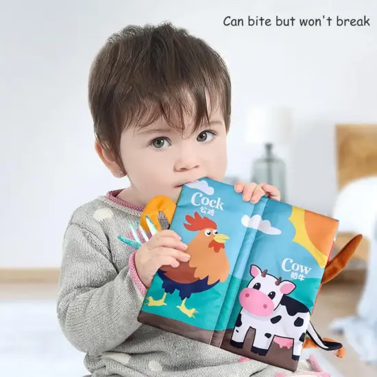 carte-textila-moale-senzoriala-bebe-animale-diferite-cu-codita