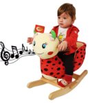 Balansoar muzical Buburuza cu spatar din plus cu manere