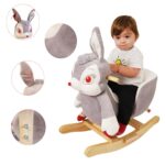 Balansoar muzical Iepurasul cu spatar din plus cu manere