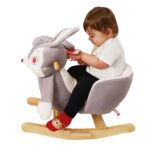 Balansoar muzical Iepurasul cu spatar din plus cu manere