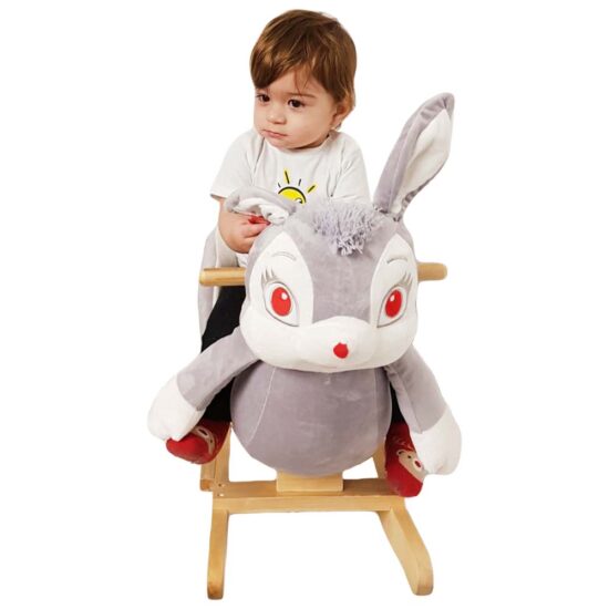 Balansoar muzical Iepurasul cu spatar din plus cu manere