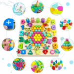 Joc Montessori 6in1 Stivuire Numarare Asociere Pescuit magnetic