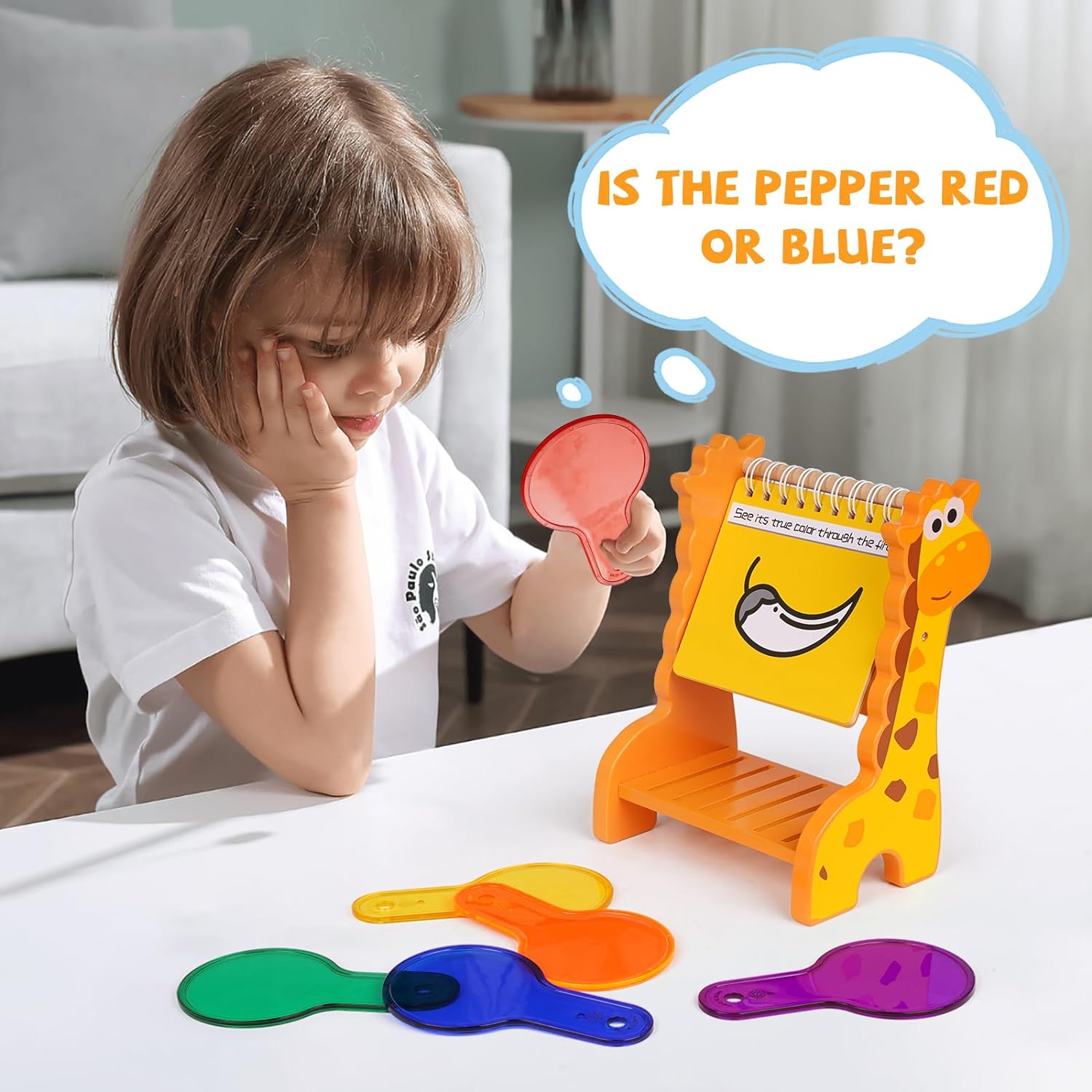 Joc Montessori Descopera culorile prin sticla Joc stiintific Onshine