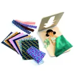 Joc creativ Atelierul de imbracat fetele cu diferite tesaturi Djeco