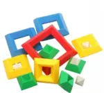 Joc de construit 30 Forme geometrice colorate Piramida Roboti