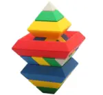 Joc de construit 30 Forme geometrice colorate Piramida Roboti