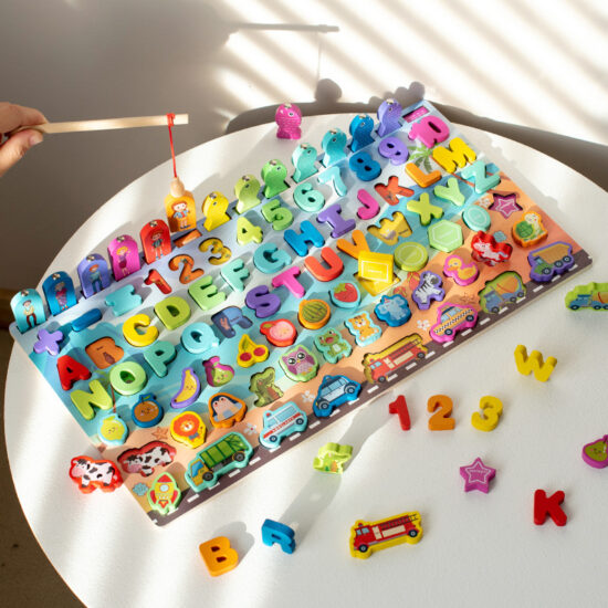 Joc educativ Logaritm 8in1 Vehicule Animale Fructe Pescuit