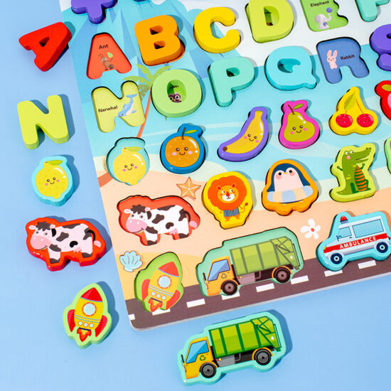 Joc educativ Logaritm 8in1 Vehicule Animale Fructe Pescuit