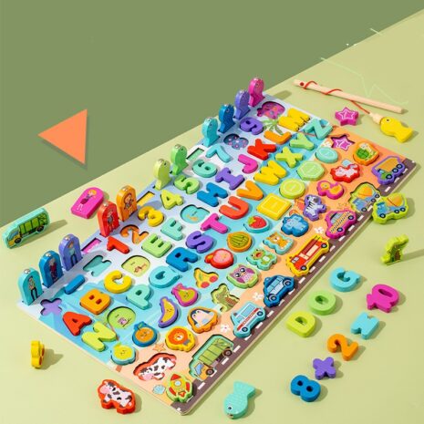 Joc educativ Logaritm 8in1 Vehicule Animale Fructe Pescuit