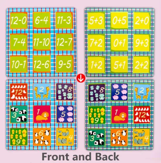 Joc educativ cu carduri Invata matematica si Memoreaza animalele