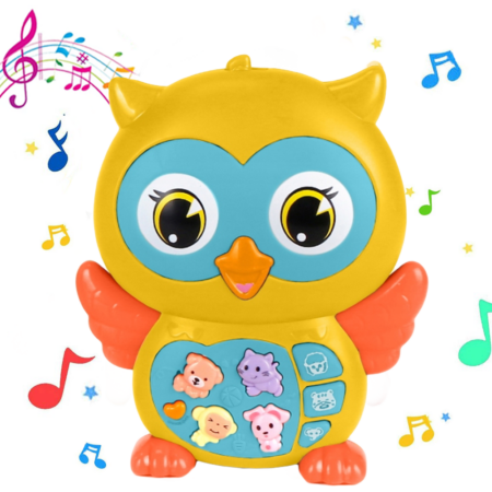 Jucarie interactiva bebe Bufnita muzicala animalute cu lumini