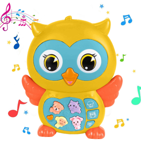Jucarie interactiva bebe Bufnita muzicala animalute cu lumini Jucarie interactiva bebe Bufnita muzicala animalute cu lumini