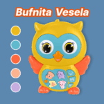 Jucarie interactiva bebe Bufnita muzicala animalute cu lumini