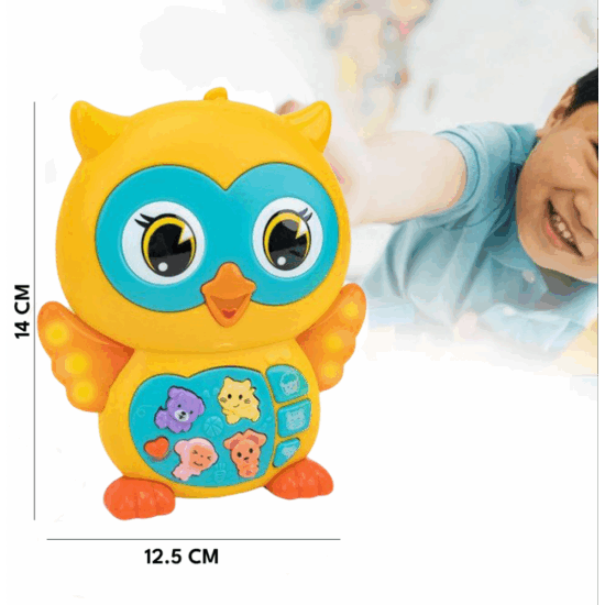 Jucarie interactiva bebe Bufnita muzicala animalute cu lumini