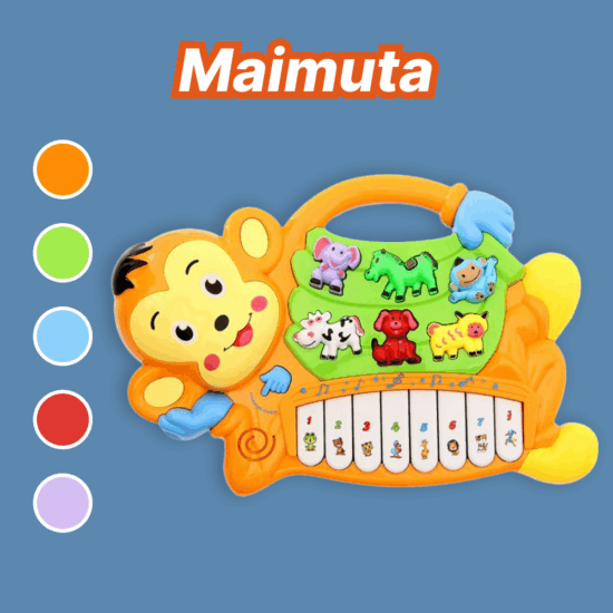 Jucarie interactiva bebe Maimutica muzicala animalute cu lumini