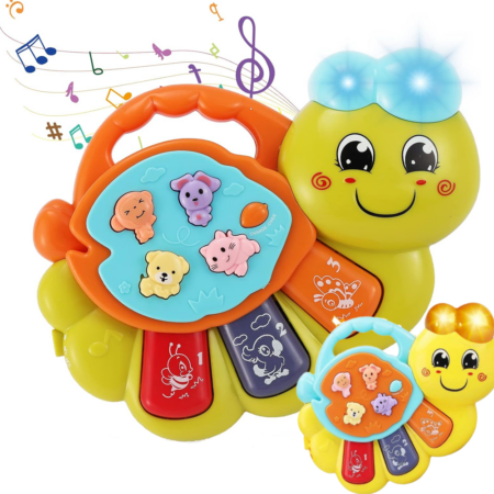 Jucarie interactiva bebe Mini orga Omida cu lumini si muzica